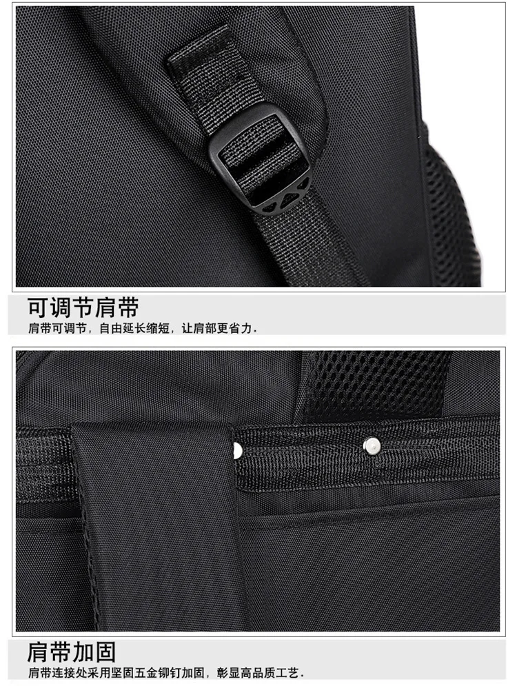 Business-Rucksack für den Außenhandel, Großer Multifunktionaler Doppel-Rucksack, Studentenrucksack, Leichtgewichtig – Detail 31