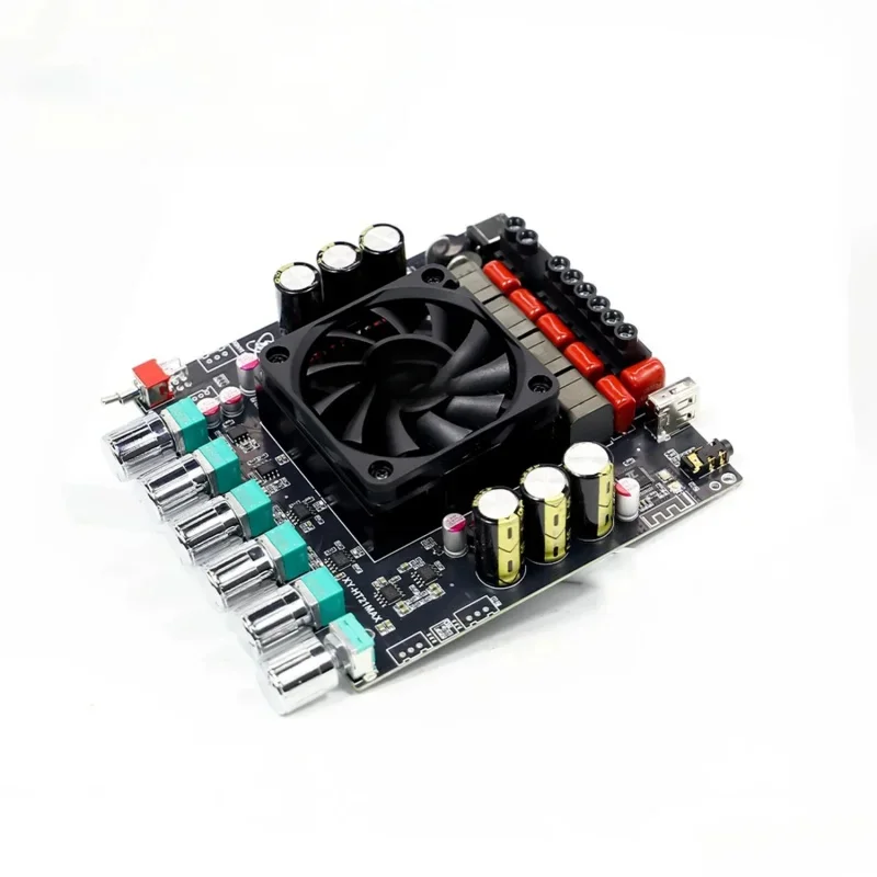 VoltSXY-HT21MAX Upgraded 2.1 Channel Bluetooth Amplifier Board TPA3223 2x200W+400W Treble Bass Adjust APP Control DC 12-42V