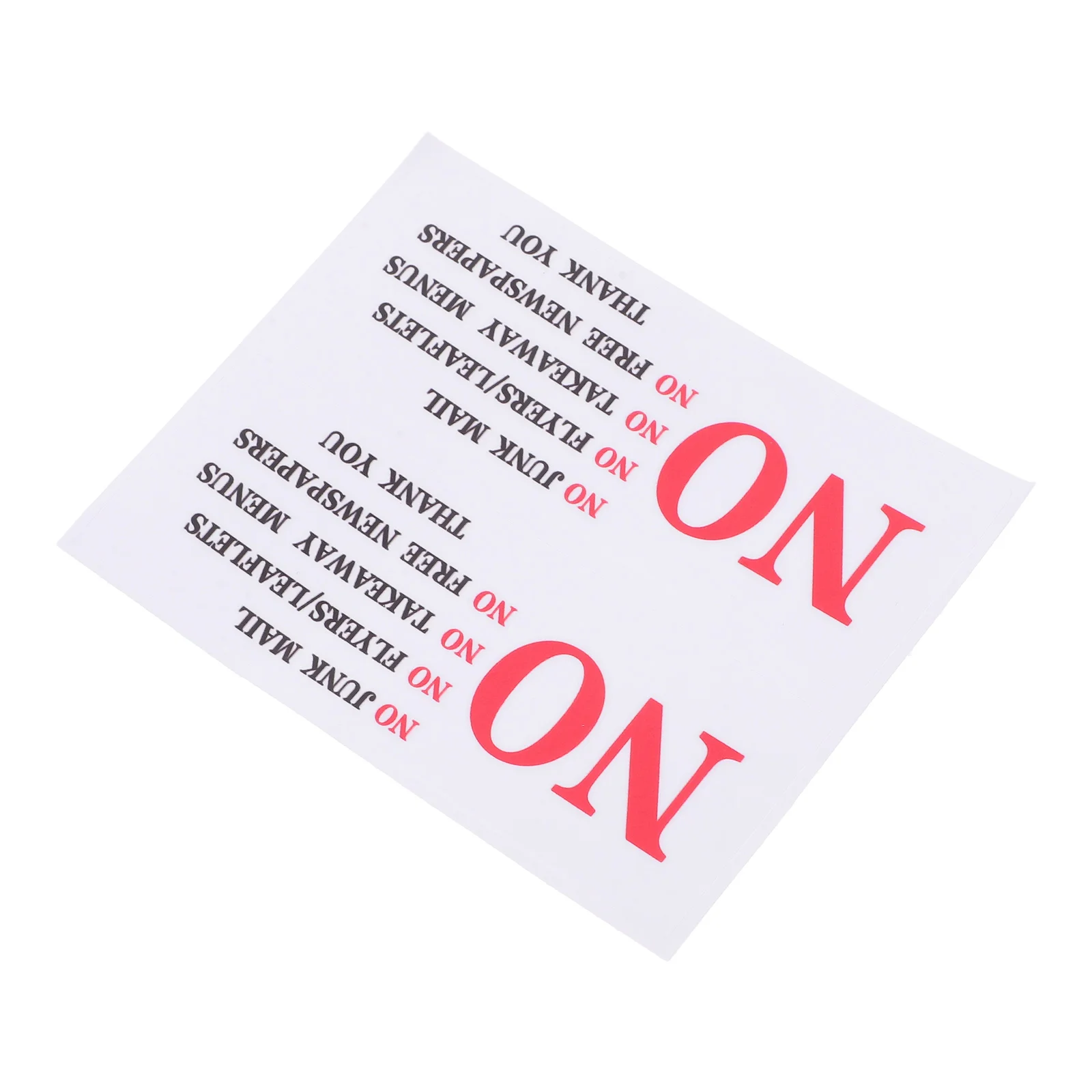 

Mailbox Sticker Clear Messaging Weather Resistant PVC Material Easy Installation Home Commercial Use No Junk Mail Warning