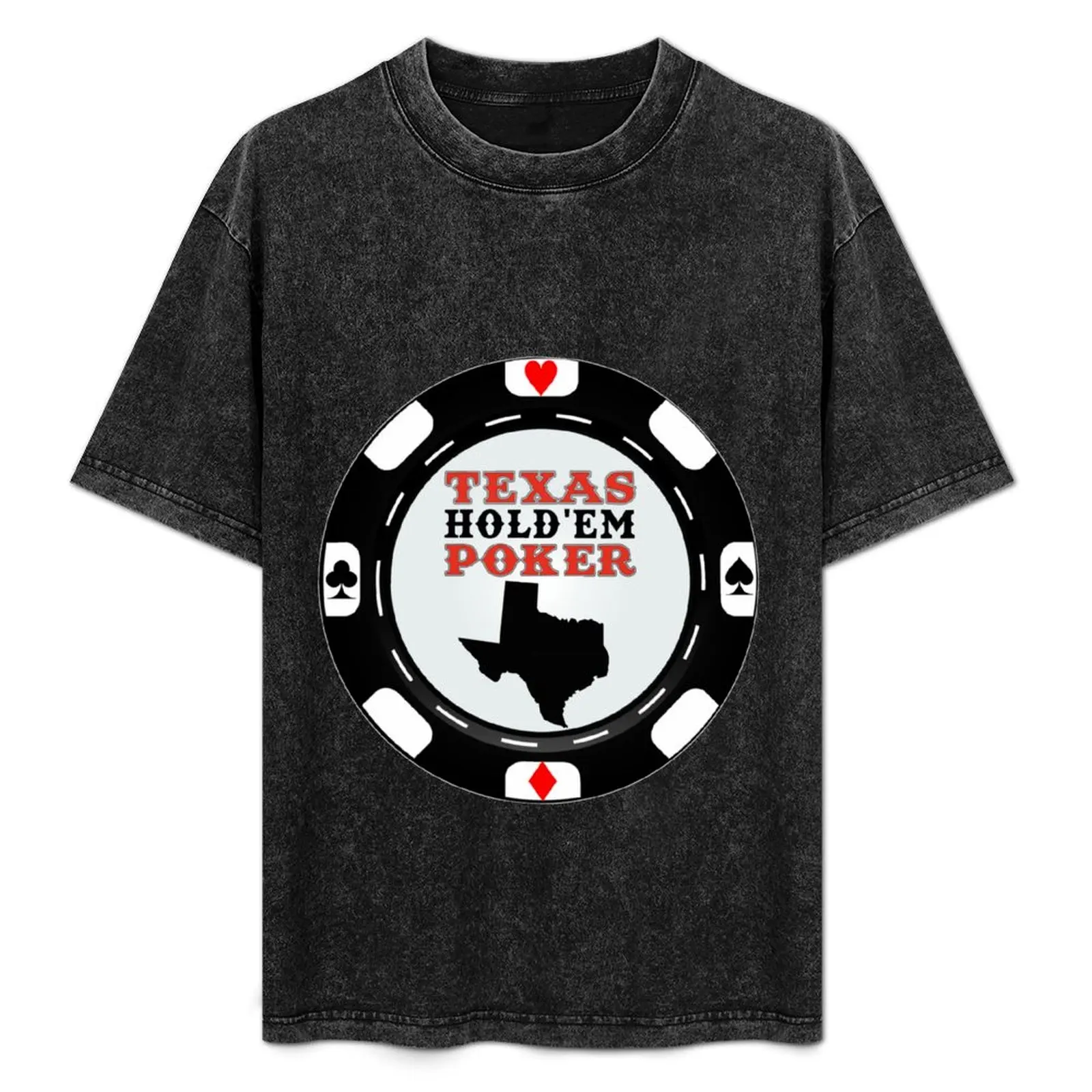 テキサスホールデムポーカー-tシャツ-クリスマス-カジュアル-半袖トップス