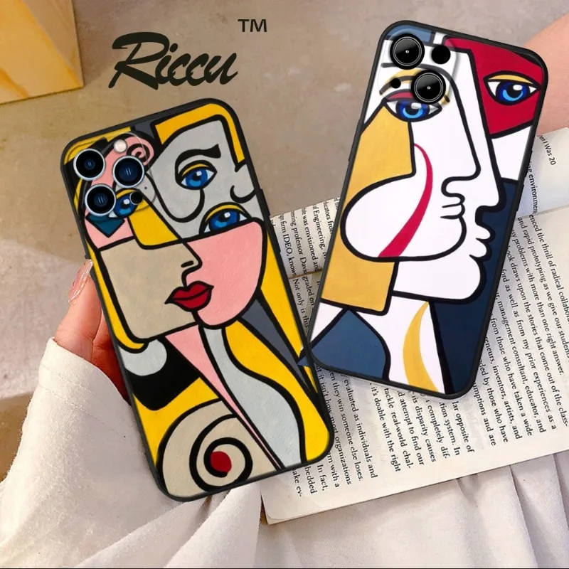 Picasso Abstract Art Painting Phone Case FOR IPhone 14 13 11 12 Pro 8 7 Plus X Pro MAX XR XS MINI Black Covers