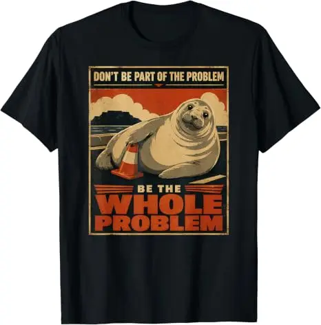 Neil The Seal Become Ungovernable Lustiges Viral Internet Meme T-Shirt Y2k Humor Neil The Seal Traffic Cone Graphic Apparel Neuheit – Detail 9