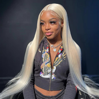 40 46 Inch 613 Blonde Hd Lace Frontal Wig Colored 13X6 Bone Straight Lace Front Human Hair Wig 100% Human Hair Wigs Good Quality