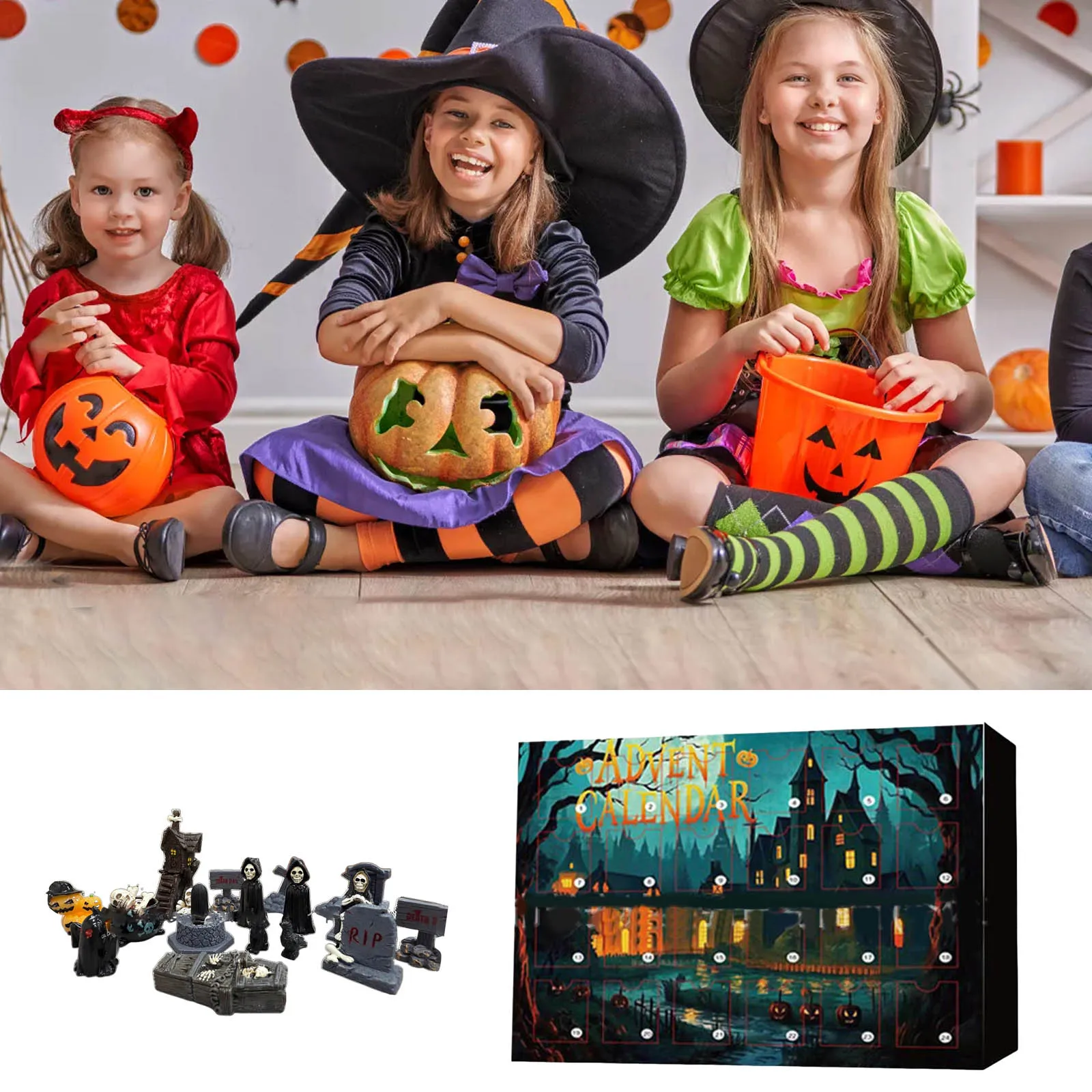 Stopwatch Clock Display Countdown Is Here. Calendar Box Halloween Night Gift Festival Decoration Reading Timer for Girls