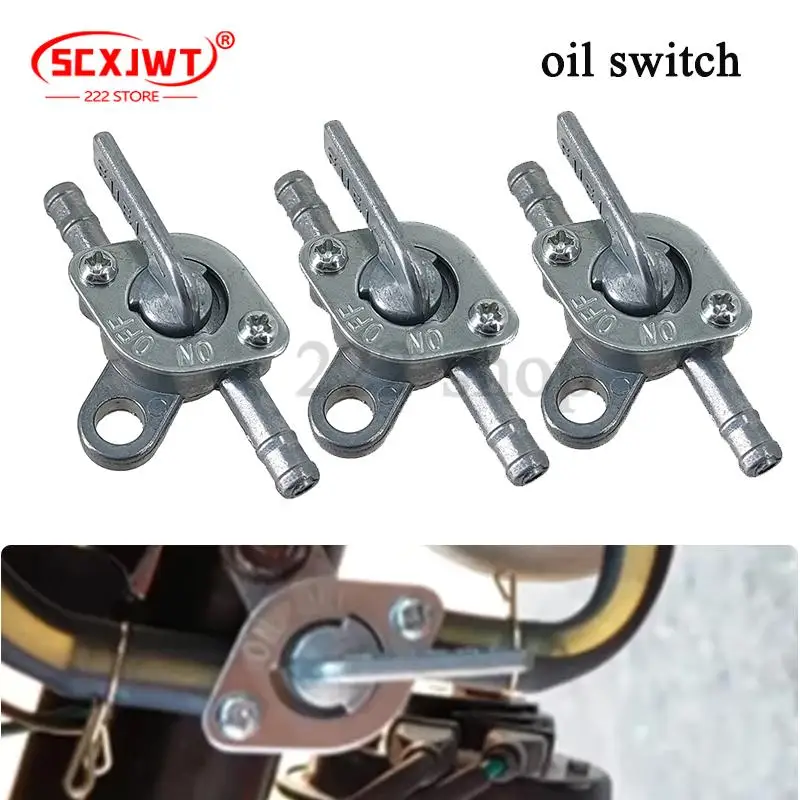 Inline Fuel Tank Tap Valve Petcock On-Off Switch Gas Fuel Tap Switch for Motorbike Mini Auto Dirt Bike