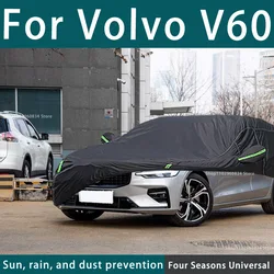 For Volvo V60 210T Full Car Covers Outdoor Uv Sun Protection Dust Rain Snow Protective Car Cover Auto Black Cover