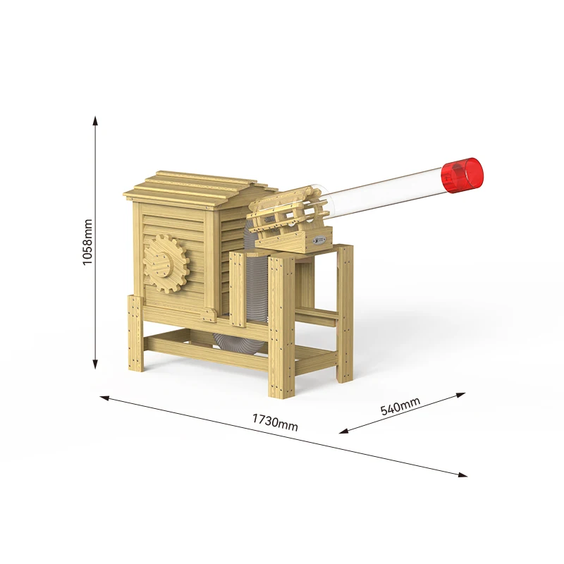 Wooden Outdoor Nature Exploration Air Cannon Cognitive Educational Toys Outdoor Scientific Exploration
