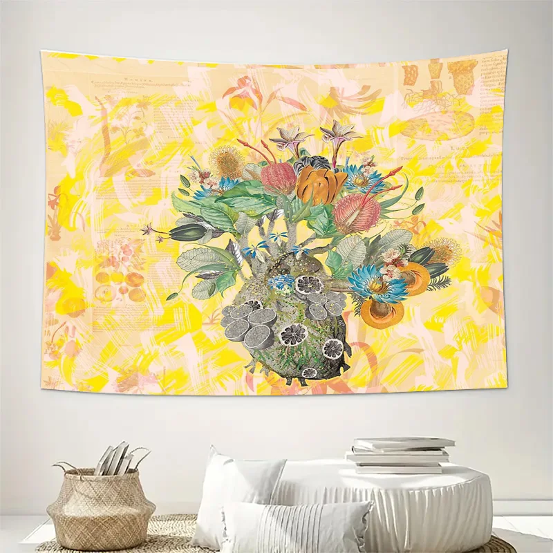 Flower Tapestry Multi Size Wall Art for Bedroom Living Room Home Decor Personalized Room Decor Festival Party Gift