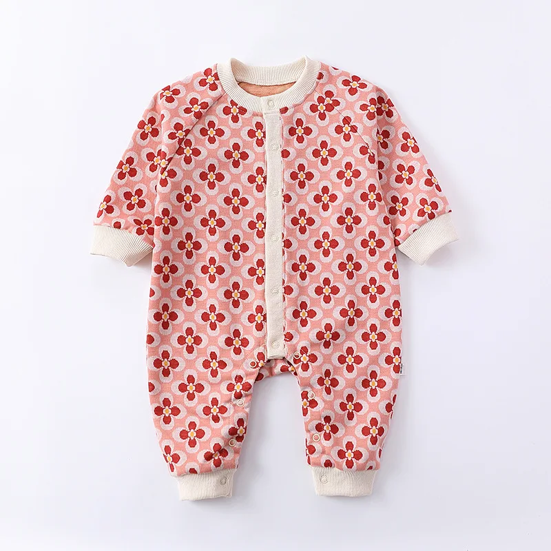 Baby Bodysuits Baby Peuter Herfst Gebreide Jumpsuit Meisje Jongen Lange Mouwen Onesies Romper Voor Herfst Herfst En Winter Uitjes