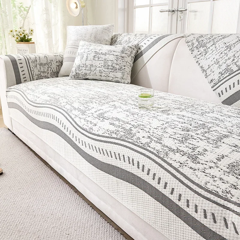 Ice Cooling Sofa Seat Cover Nordic Universal Sofa Slipcovers for Living Room Non-slip Summer Couch Mat Towel Home Decor