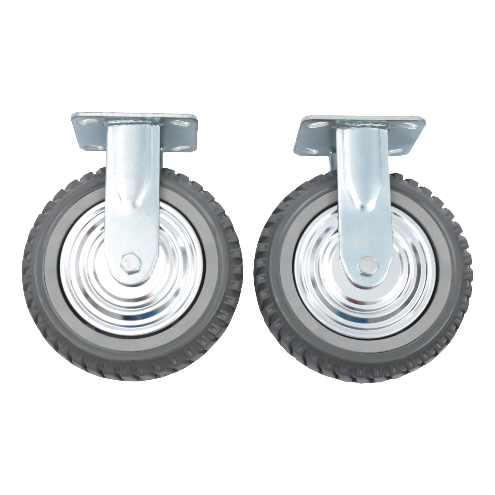 8 Inch Solid Caster Wheels Casters Heavy Duty Anti-Skid Wheels