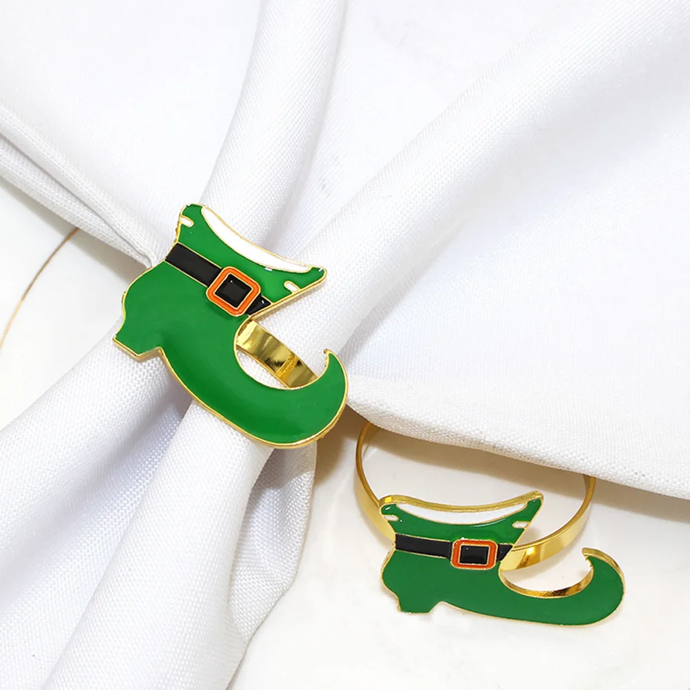 

6 Pcs Irish Festival Napkin Rings Elegant Holiday Table Decor St Patrick Day Party Dinner Birthday Lightweight
