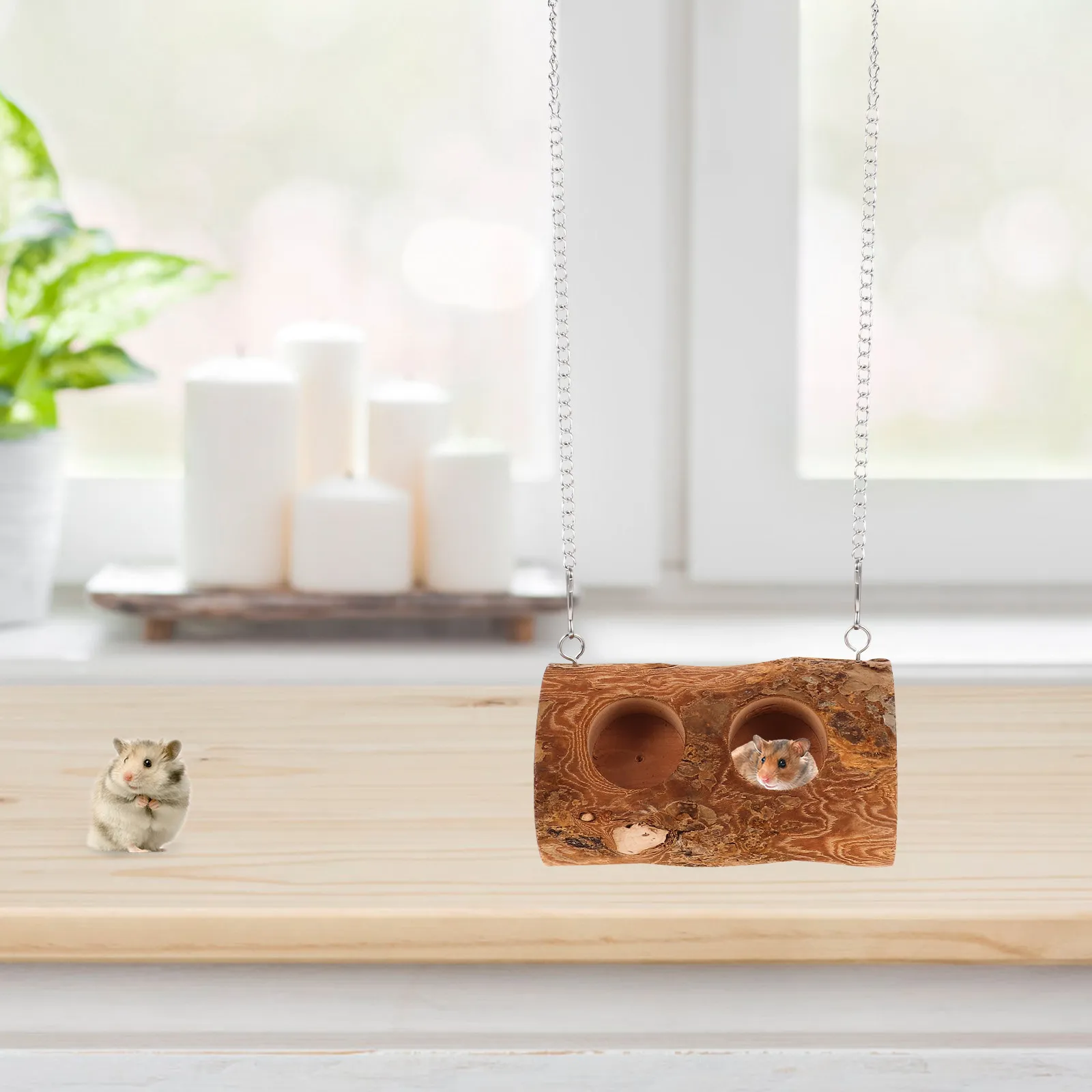 

Натуральная подвесная игрушка-грызунок для мелких животных: морских свинок, хомяков, кроликов, для жевания и игр в клетке