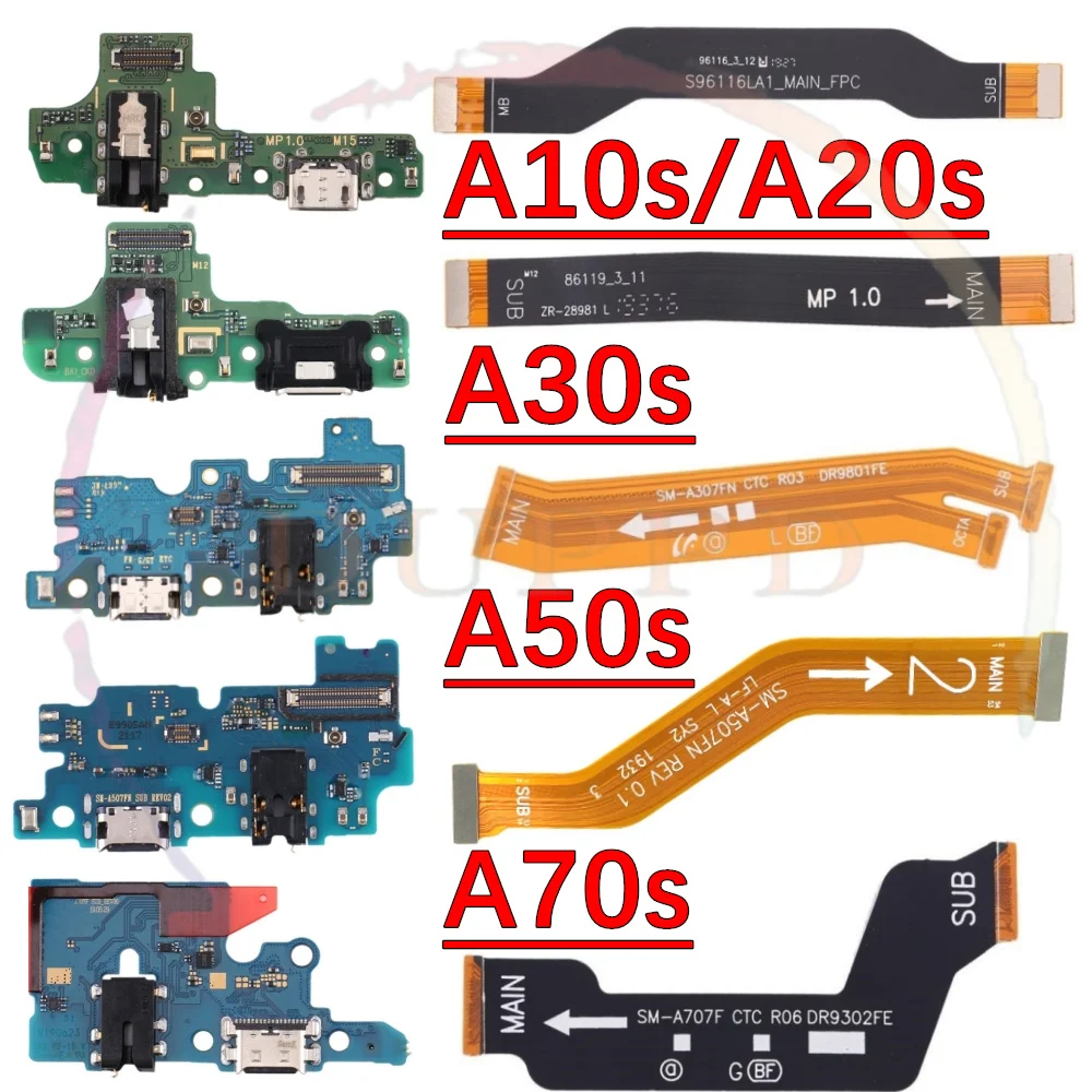 Dock Connector USB Charger Charging Port  For Samsung Galaxy A10s A20s A30s A50s A70s Mainboard Main Mother Board Flex Cable