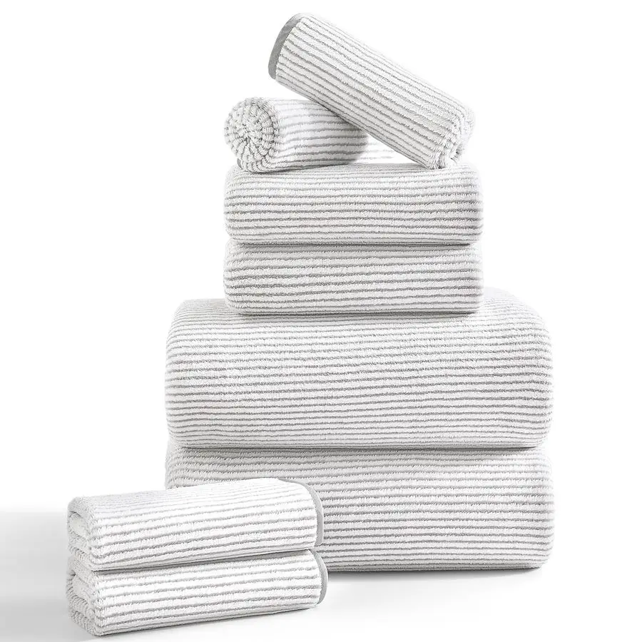 

Набор полотенец премиум-класса для ванной комнаты2, большая простыня для ванны большого размера, 2 полотенца для рук, 4 мочалки, мягкие, уютные, высоковпитывающие, быстросохнущие, микрофи