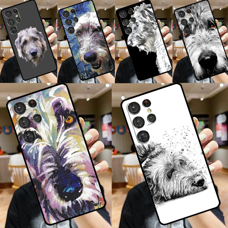 Irish Wolfhound Dog Cover For Samsung Galaxy S24 Ultra S22 S23 Plus S20 S21 FE S8 S9 S10 Note 10 20 Ultra Case