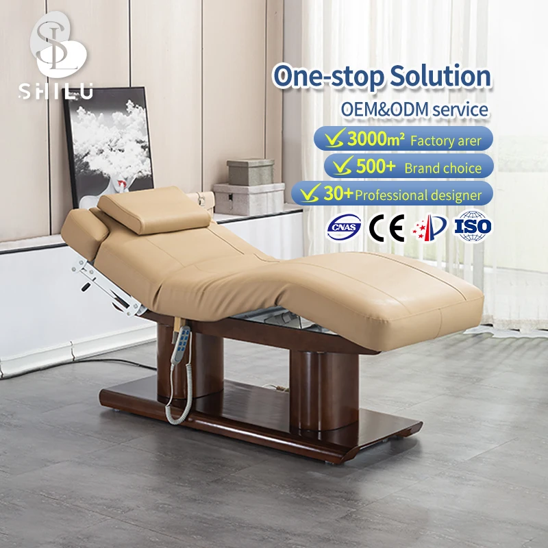 

DMC14 4-Motor Electric Adjustable Massage Bed Synthetic Leather High-Density Sponge Modern Style Heated Spa Bed Hotel Use