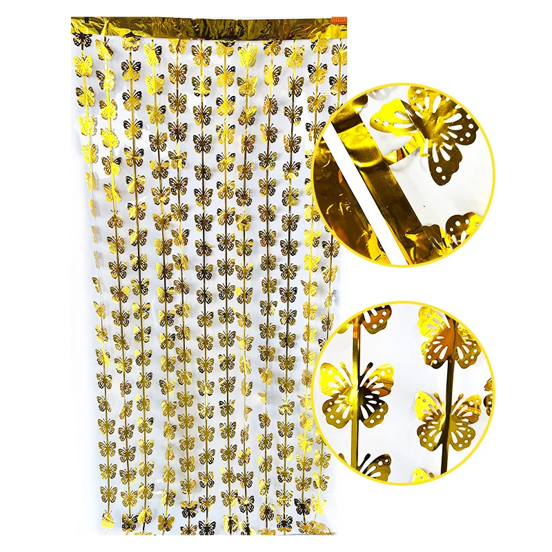 1/3/5PCS Butterfly Rain Curtain Festival Creating Atmosphere Christmas Halloween Birthday Decoration Rain Curtain Decoration