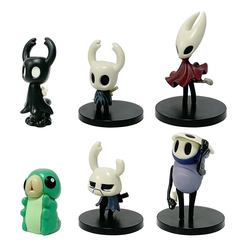 Ensemble de 6 figurines de jeu Hollow Knight, modèle Zote le Puissant, Unn Hornet, en PVC, accessoires de décoration, collections