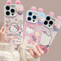 Hello Kitty Ears Doll Case For Infinix HOT 50 40 Pro 11 11S 20S 12i Play Note 40 30 Pro TECNO SPARK 30C 7 10 PRO Pova 6 Cover