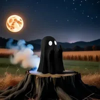 1 PCSCute Ghost Resin Statue With Middle Finger Spooky Halloween Decor For Shelf Mantel Coffee Table Display Home Party Ornament 3
