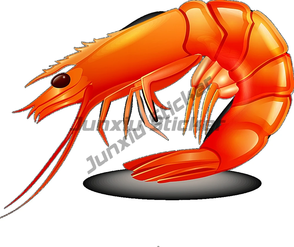 Pirate Shrimp Angry Shrimp Bait Saltwater Bay Surf Fishing Decal Man Cave Truck Boat Sticker