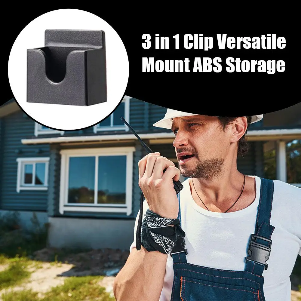 3 In1 Clip Versatile Mount ABS Storage Intercom Bracket Without Punching Anti-slip Car Stand Hand Microphone Back Clip