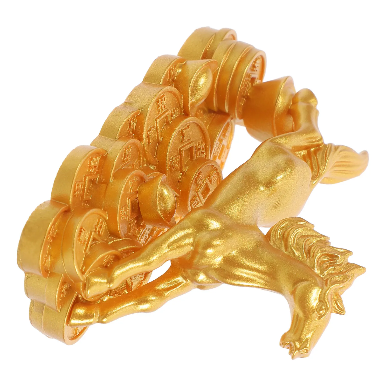 

Prosperity Resin Horse Statue Feng Shui Wealth Success Ornament for Home Office Elegant Decor Figurine