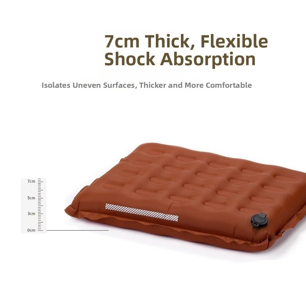 Thickened Inflatable Seat Cushion Lightweight Reflective Strip Outdoor Seat Pad Foldable Moisture-Proof Stadium Seat