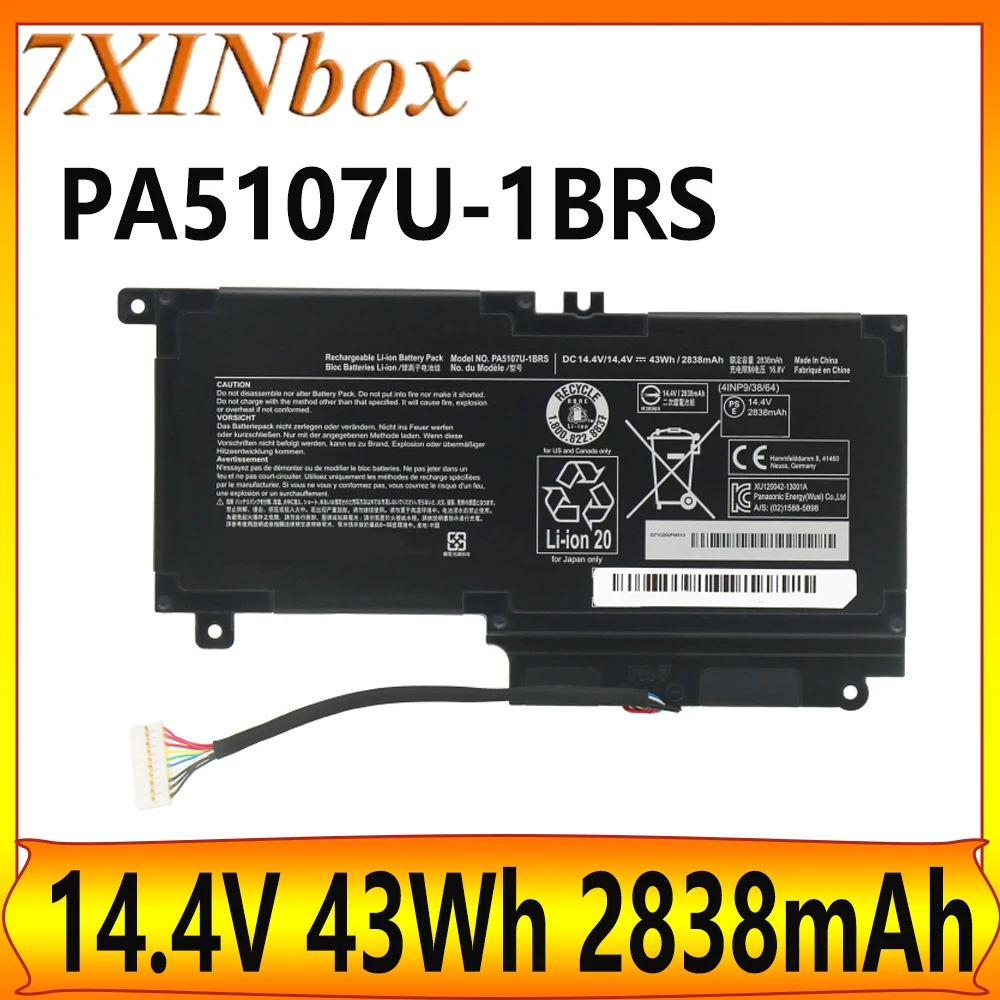 

7XINbox PA5107U PA5107U-1BRS 14.4V 43Wh 2838mAh Laptop Battery For Toshiba Satellite L45 L45D L50 S55 P55 L55 L55T P50 P50-A P55
