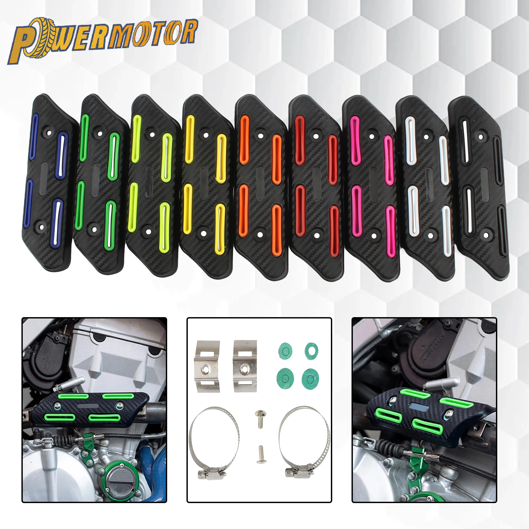Motorrad Auspuff Hitzeschild Schutz Abdeckung Für Universal Pit Dirt Bike Roller Schutz Langlebig Motor Zubehör Getriebe Teile