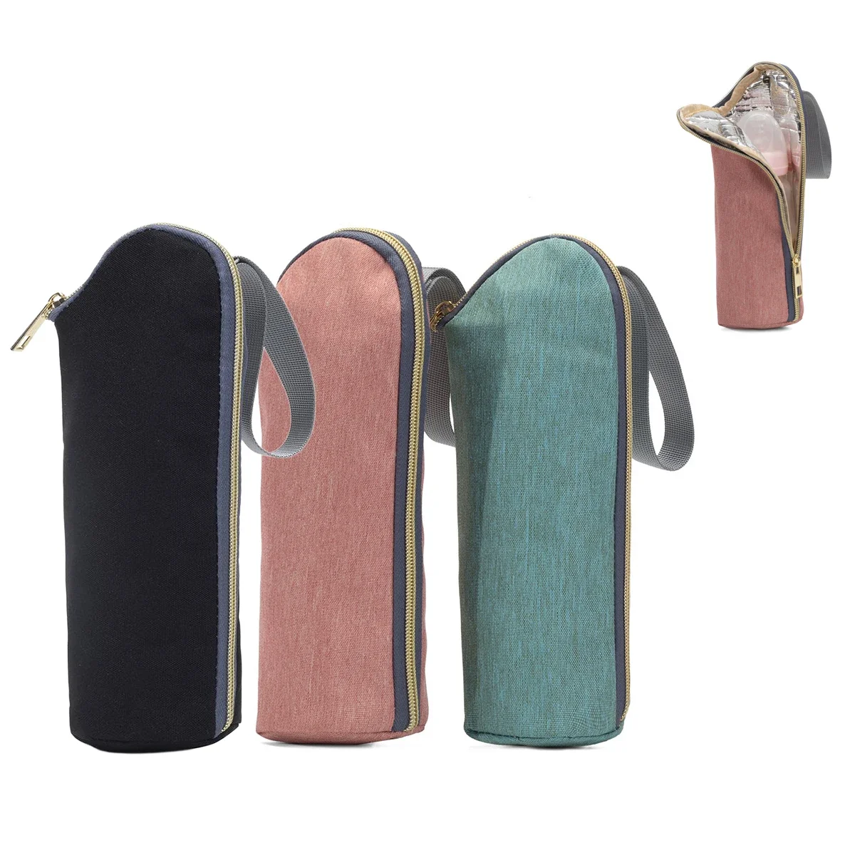 Baby Feeding Milk Bottle Warmer Insulation Bag Thermal Bag Baby Stroller Hanging Pouch Aluminum Mold Baby Bottle Holder Bag