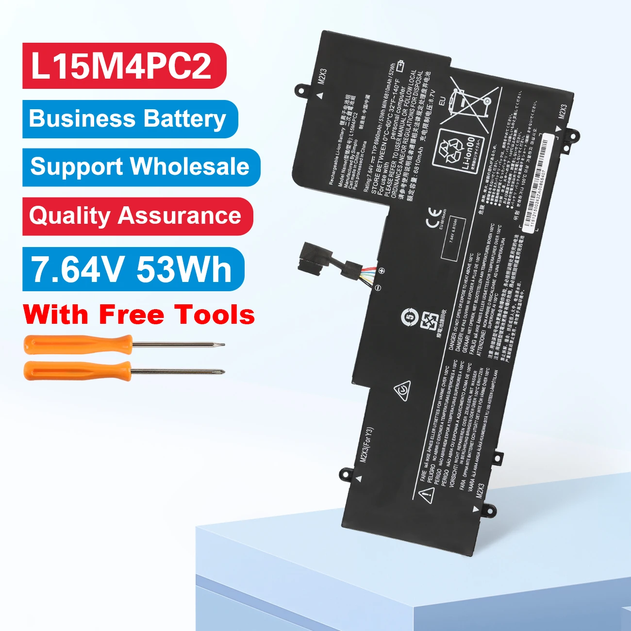 

L15M4PC2 L15L4PC2 Laptop Battery For Lenovo YOGA 710-14ISK,710-14IKB,710-15ISK,710-15IKB,5B10K90778,5B10K90802 53WH