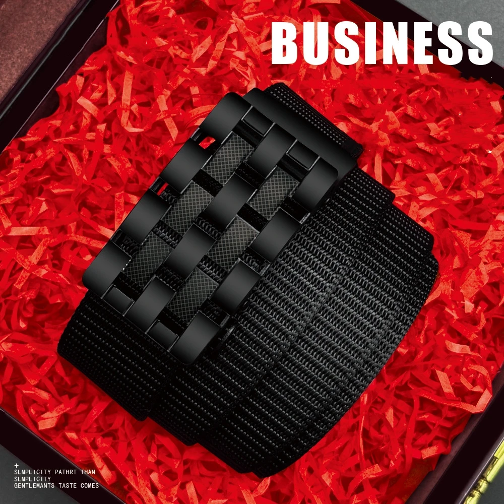 Automatic Buckle Nylon Belt Outdoor Hunting Multifunctional Tactical Canvas Belt High Quality Men Belt