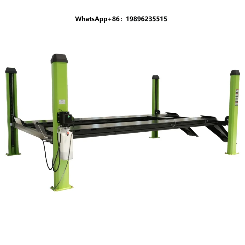 Hydraulic Four Post Car Lift for Home Use with Wheel Alignment Machine Car Garage Equipment