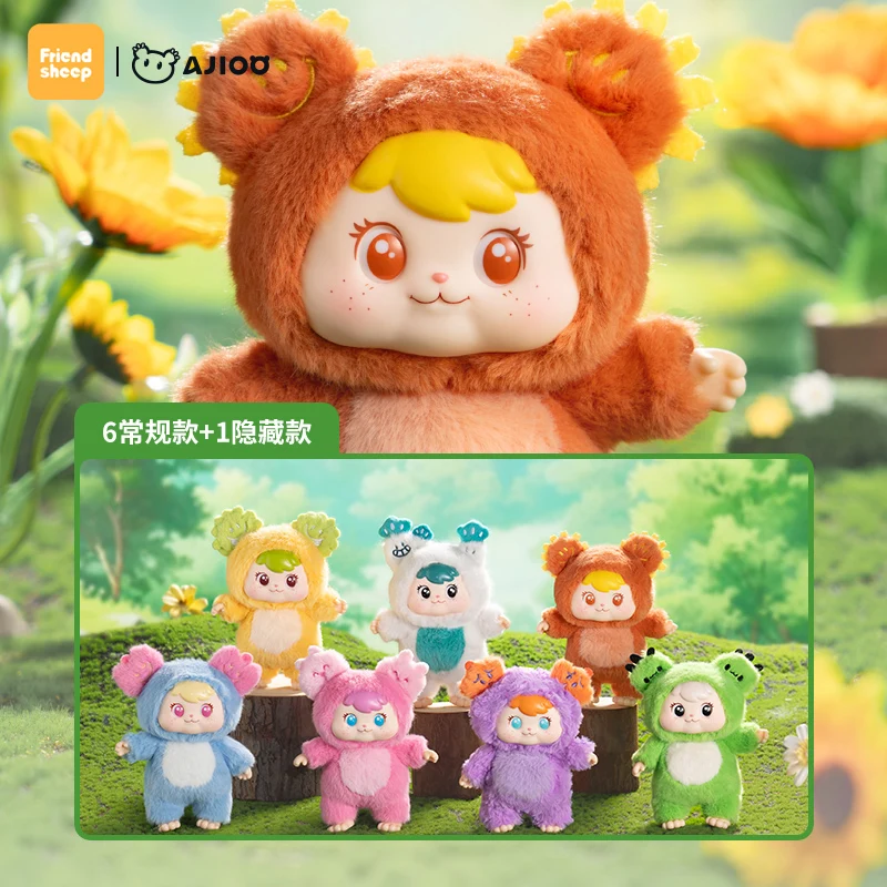 Bafengte Little Sheep Ajioo Plant Elf Series Модная игра Виниловая плюшевая кукла Слепая коробка Подарок Игрушка ручной работы Подвеска Креативный подарок
