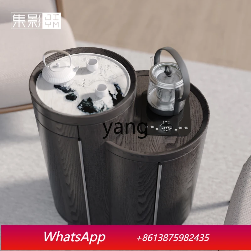 

Левый подвижный мраморный чайный столик из цельного дерева, встроенный высококачественный итальянский чайный столик, чайный столик