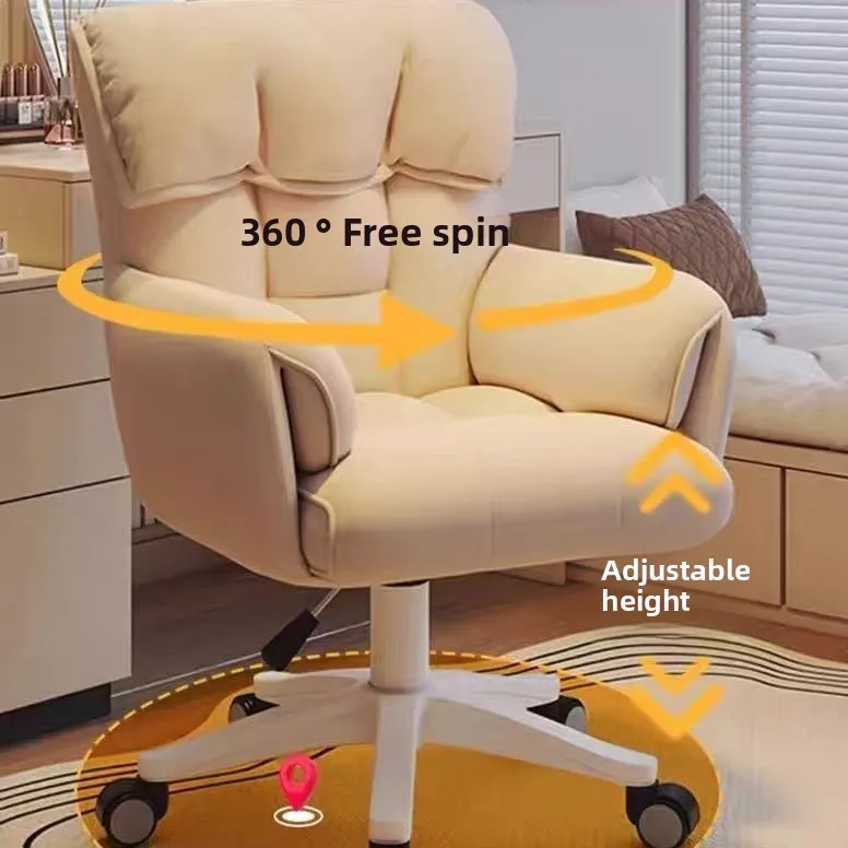 Swivel Rolling Office Chair Ergonomic Desk Chair for Bedroom Dorm Comfortable Computer