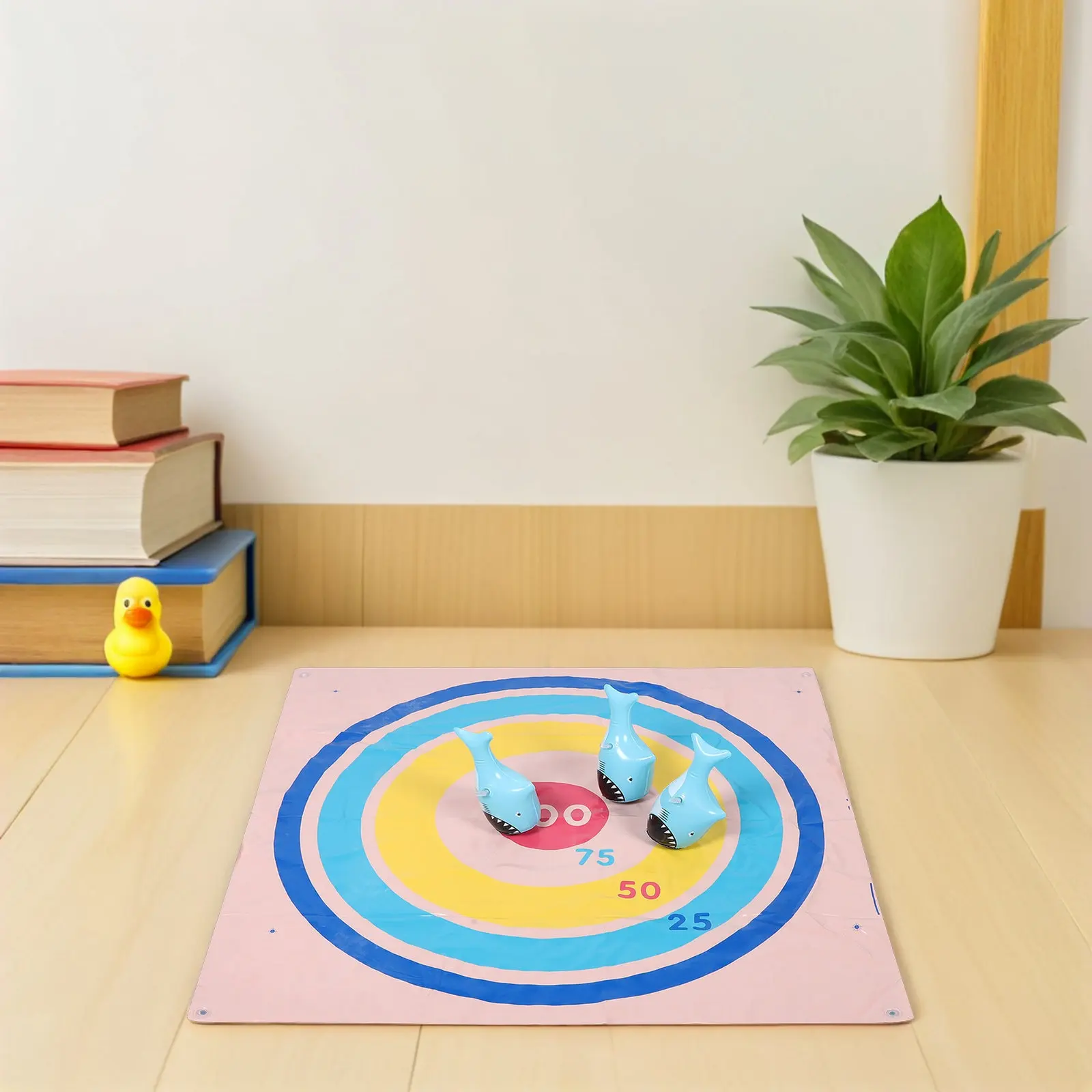 1Set Shark Bean Bag Toss Game Portable Outdoor Scoring Mat for Kids Summer Beach Party Backyard Lawn Games Family view 4