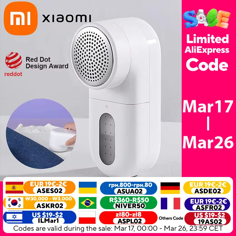 Portable New Original XIAOMI MIJIA Lint Remover Rechargable Cloth Fabric Shaver Fluff Pellet Remove Machine for Clothes Sweater