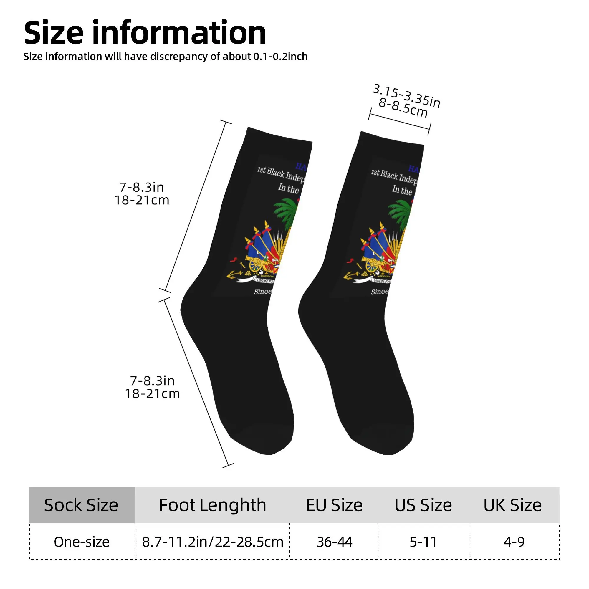 Bendera Haiti Cocok untuk Perayaan Hari Kemerdekaan Kaus Kaki Harajuku Stoking Super Lembut Kaus Kaki Panjang atau Hadiah Natal Uniseks