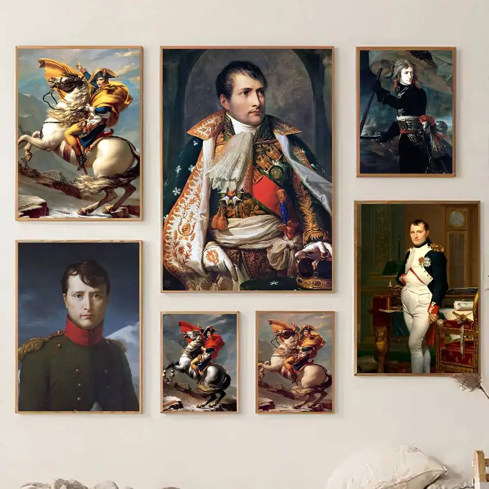 Napoleon Bonaparte Portrait Poster Self-adhesive Art Room Entrance Restaurant Wall Decor Art Painting