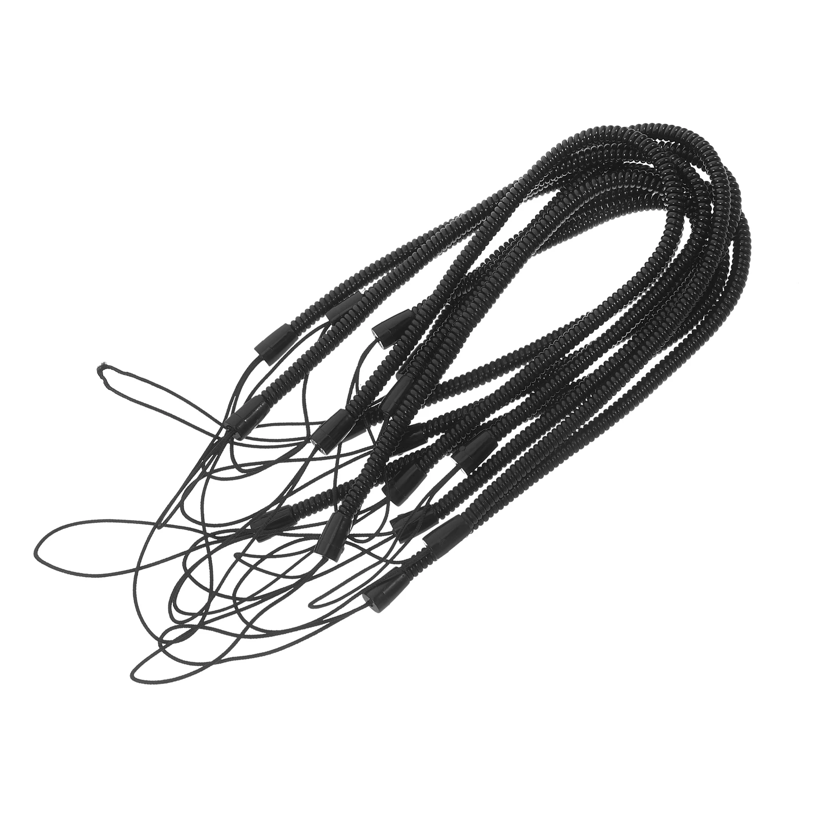 

10Pcs Coiled Pen Strap Durable Plastic Spring Retractable Stylus Tether Anti Lost Lanyard for Touchscreen Tablets