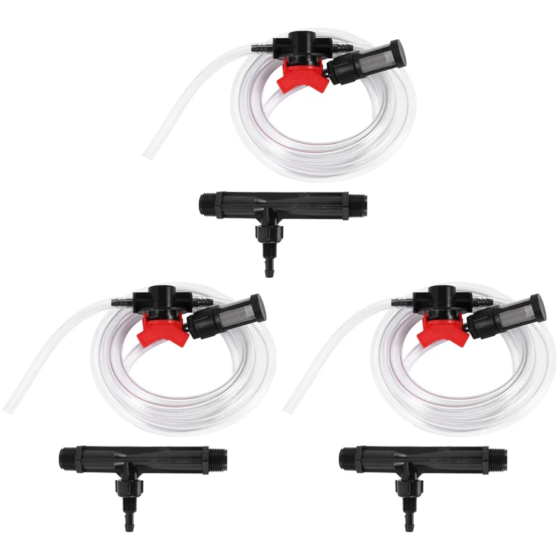 

ABLJ 3X 1/2 Garden Irrigation Device Venturi Fertilizer Injector Switch Water Tube Kit