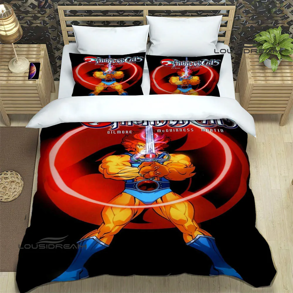 Imagem -06 - Thundercats Anime Impresso Conjuntos de Cama Requintado Bed Supplies Capa de Edredão Consolador de Luxo Presente de Aniversário