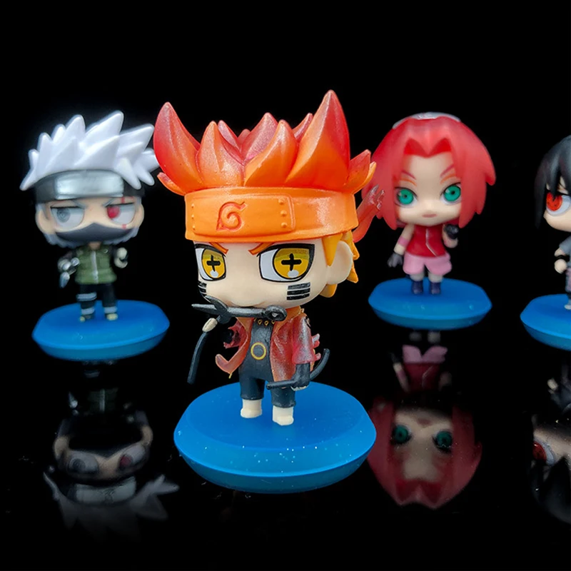 Q-Version Naruto Shippuden Anime-Figur Hinata Sasuke Itachi Kakashi Obito Actionfiguren PVC-Spielzeug Puppen Geschenk
