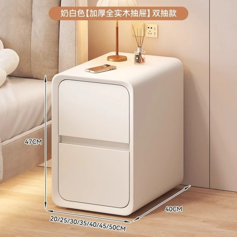 Bedside table Small household simple modern solid wood storage Locker Cream wind Bedside cabinet Bedroom small cabinet