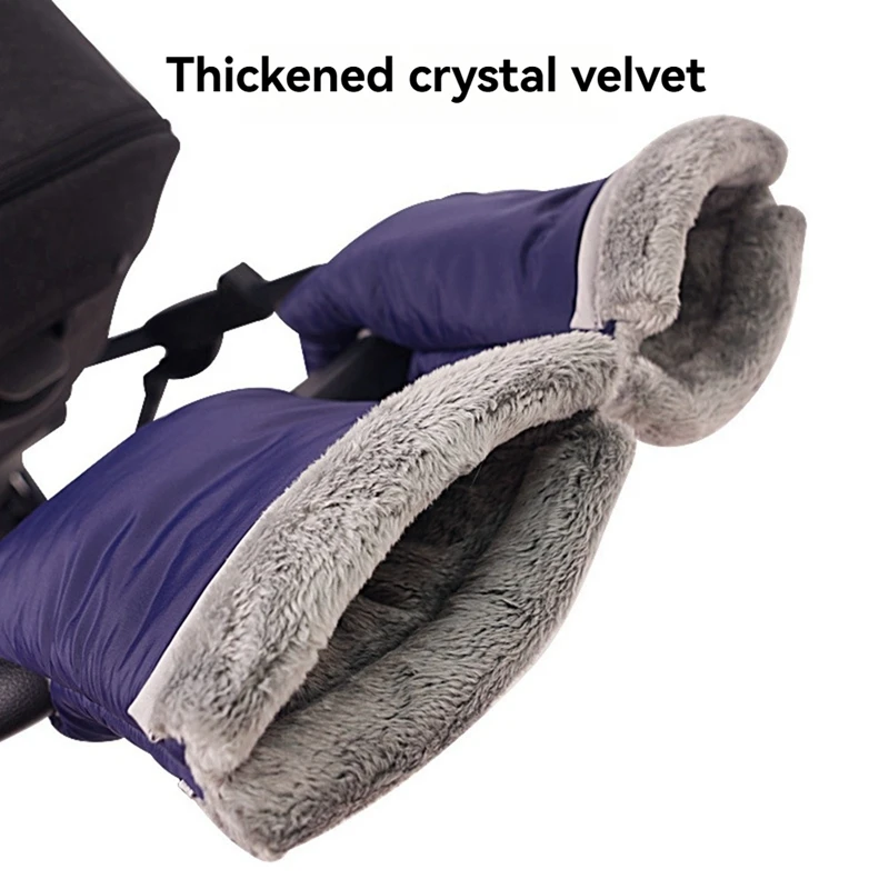 Baby Stroller Gloves,Wind-Proof And Frost-Resistantfluff Lining Gloves, Suitable For Baby Strollers, Carts And Bicycles