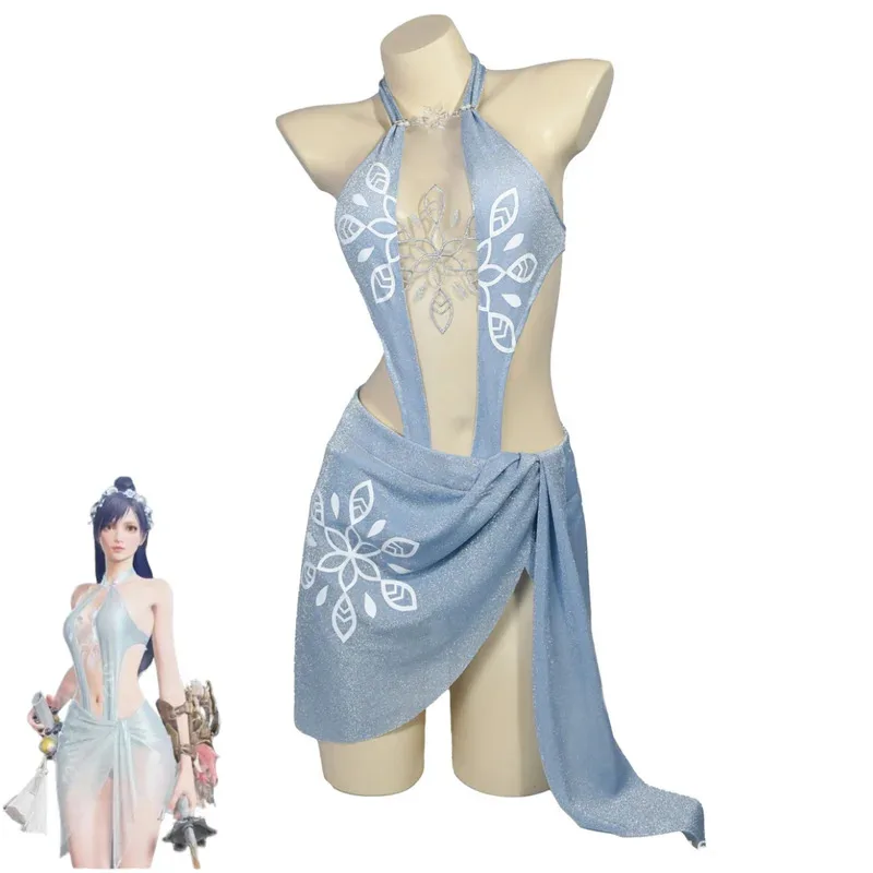 Аниме-игра Naraka: Bladepoint Justina Gu, карнавальный костюм, униформа для ролевых игр, летний купальник, парик бикини, женский сексуальный карнавальный костюм6;