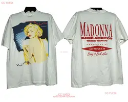 Футболка с длинным или коротким рукавом и надписью «Madonna блонд Ambition World Tour»